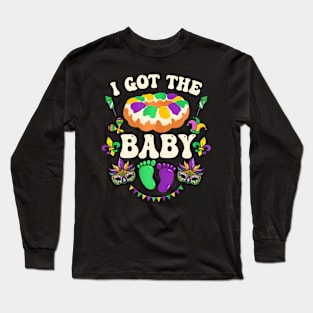 I Got The Pregnancy Announcement  Mardi Gras Long Sleeve T-Shirt